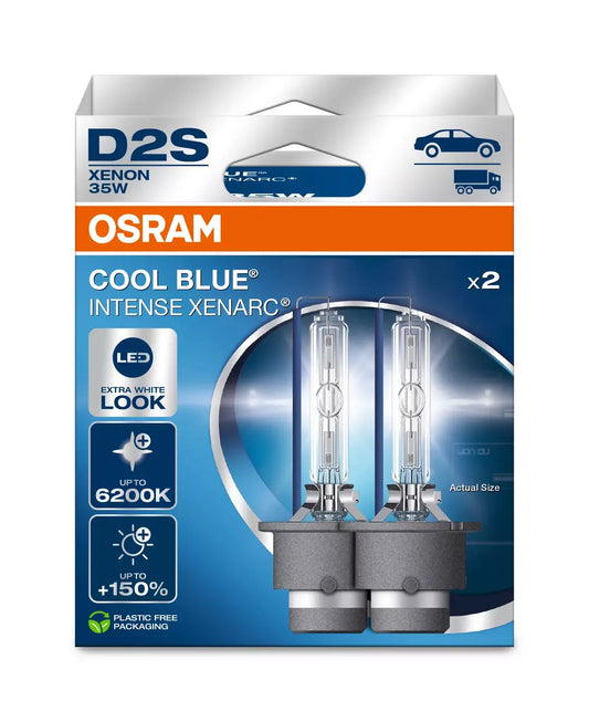 D2s OSRAM XENARC Cool Blue Intense CBI Next Gen Xenonpærer (Sett) - Lyshelten.no