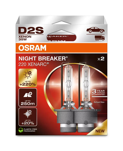 D2s Osram Night Breaker Xenarc XNB 220 Xenonpærer - Lyshelten.no