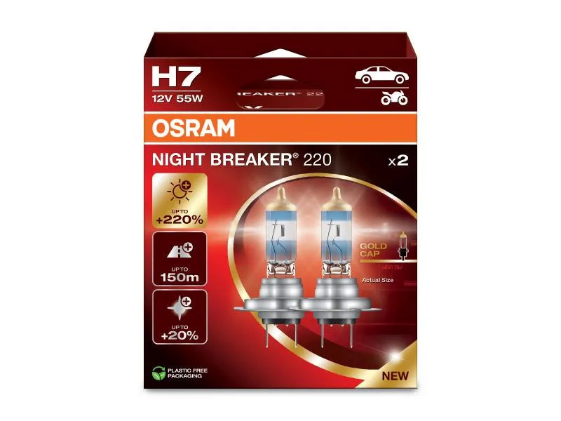 H7: Osram Night breaker 220 - Lyshelten.no