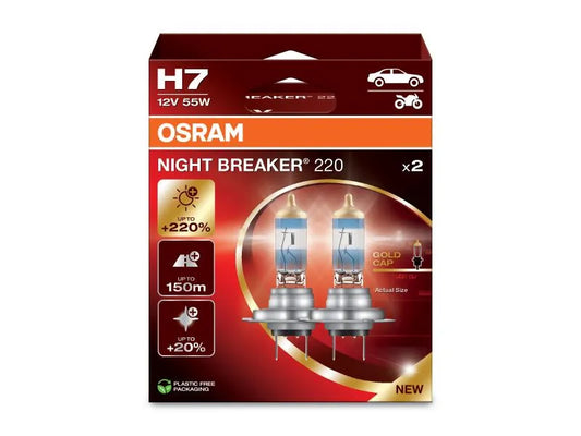 H7: Osram Night breaker 220 - Lyshelten.no