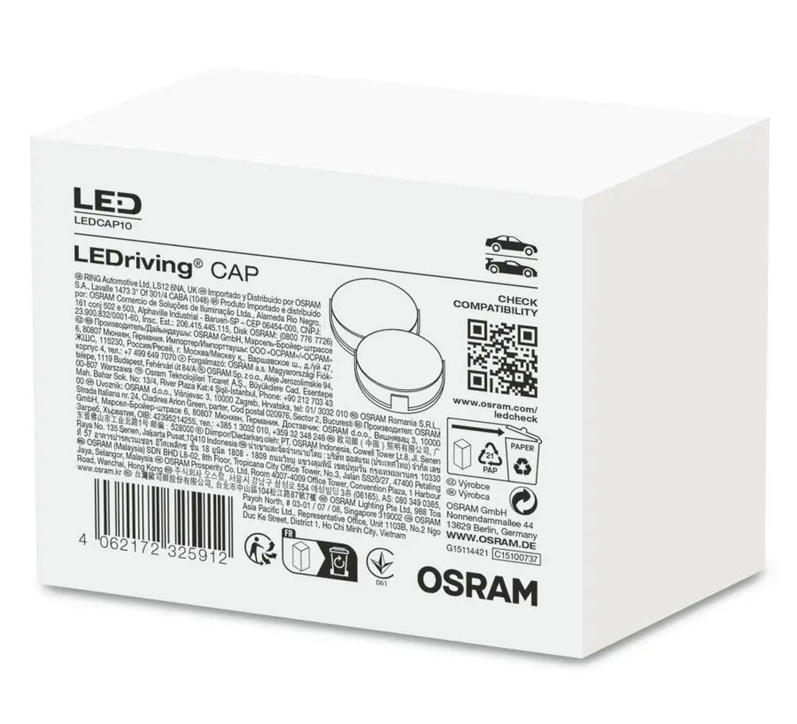 Osram LEDriving Beskyttelseslokk LEDCAP10 - Lyshelten.no