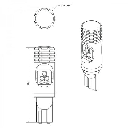 VLEDS HOsix Ryggelys pære W16W/T15 - Lyshelten.no