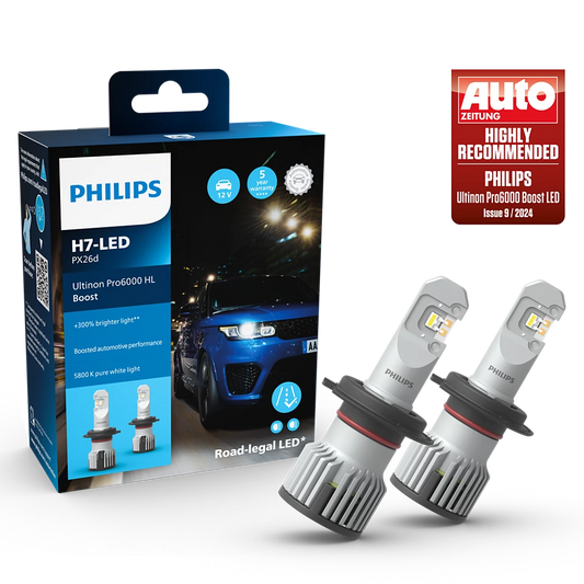 H7 LED Philips Ultinon Pro6000 Boost - Lyshelten.no