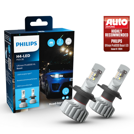 H4 LED Philips Ultinon Pro6000 Boost - Lyshelten.no